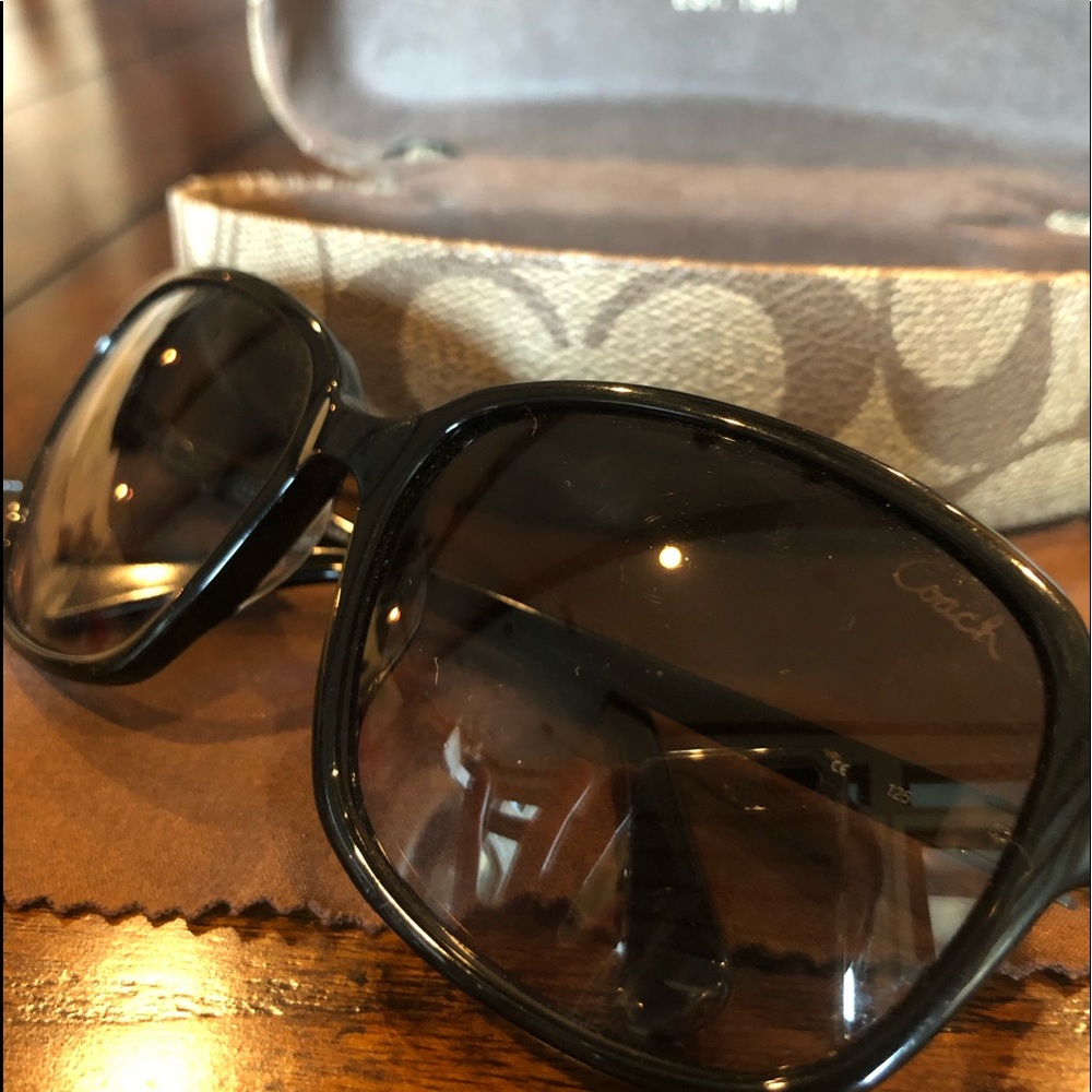 Black & Silver Authentic Coach Sunglasses